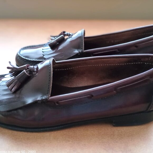 Men's Florsheim Burgundy Kiltie Tassell Loafers/Slip-Ons, Size 12D - Picture 3 of 8